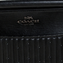 Pre Owned Coach Black Leather Beaded Grace Satchel 