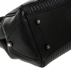 Pre Owned Coach Black Leather Beaded Grace Satchel 