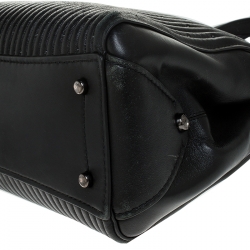 Pre Owned Coach Black Leather Beaded Grace Satchel 