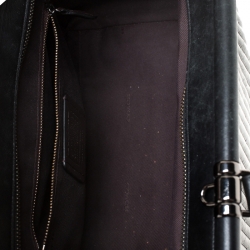 Pre Owned Coach Black Leather Beaded Grace Satchel 