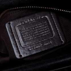 Pre Owned Coach Black Leather Beaded Grace Satchel 