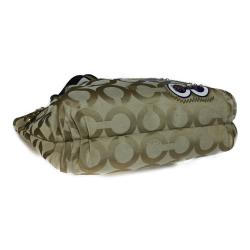 Pre Owned Coach Beige Canvas Tote Bag