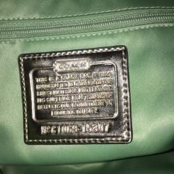Pre Owned Coach Beige Canvas Tote Bag