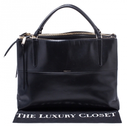 Pre Owned Coach Black Leather Borough Tote