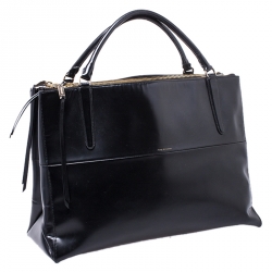 Pre Owned Coach Black Leather Borough Tote