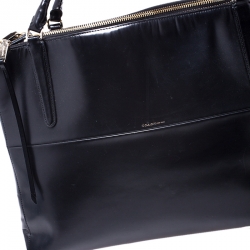 Pre Owned Coach Black Leather Borough Tote