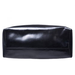 Pre Owned Coach Black Leather Borough Tote