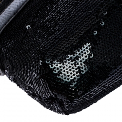 Pre Owned حقيبة كوتش ميني بوبي ترتر أسود وجلد لامع بسلسلة