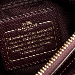 Coach Burgundy Flower Print Coated Canvas Mini Christie Carryall Satchel