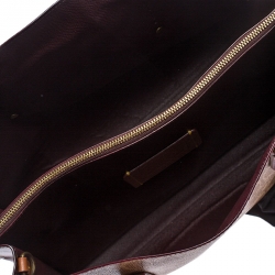 Pre Owned Coach Beige/Brown Coated Canvas and Leather Tote