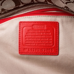 Coach Beige/Brown Signature Canvas and Leather Shopper Tote