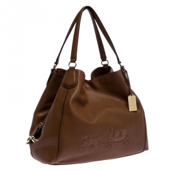 Pre Owned Coach Brown Leather Edie Shoulder Bag