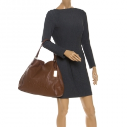 Pre Owned Coach Brown Leather Edie Shoulder Bag