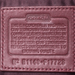 Pre Owned Coach Red Gallery Embossed Patent Leather Tote