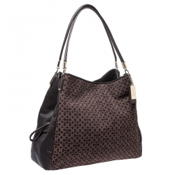 Coach Brown Signature Canvas Edie 31 Shoulder Bag