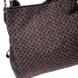 Coach Brown Signature Canvas Edie 31 Shoulder Bag