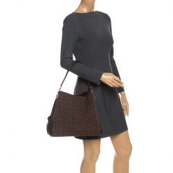 Coach Brown Signature Canvas Edie 31 Shoulder Bag