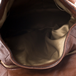 Pre Owned Coach Beige/Brown OP Art Fabric and Leather Madisson Needlepoint Hobo