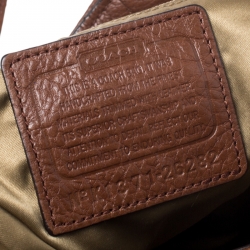 Pre Owned Coach Beige/Brown OP Art Fabric and Leather Madisson Needlepoint Hobo