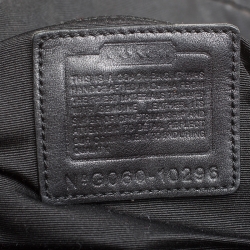 Pre Owned Coach Black Signature Canvas Small C Logo Hobo