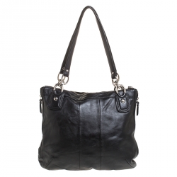 Pre Owned Coach Black Leather Kristin Shoulder Bag