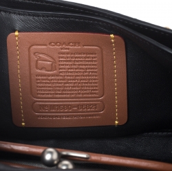 Pre Owned Coach Brown Suede Fringe Dinky Crossbody Bag