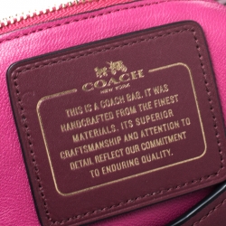 Pre Owned Coach Burgundy Leather Nomad Hobo