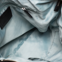 Pre Owned Coach Black/Grey Daisy Outline Canvas and Leather Emma Tote