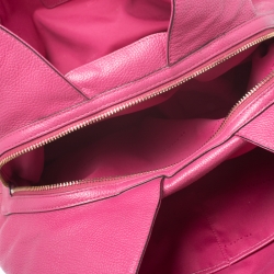 Pre Owned Coach Fuchsia Leather Edie Shoulder Bag