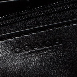 Pre Owned محفظة كوتش سحاب ملتف شهيرة جلد سوداء/ بنية