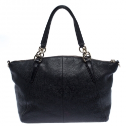 Pre Owned Coach Black Leather Kenley Satchel 