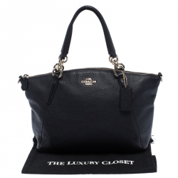 Pre Owned Coach Black Leather Kenley Satchel 