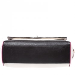 Coach Multicolor Tweed and Leather Turnlock Two Way Bag