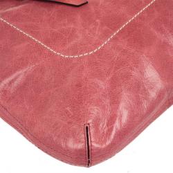 Pre Owned Coach Poppy Leather Slim Camellia Tote
