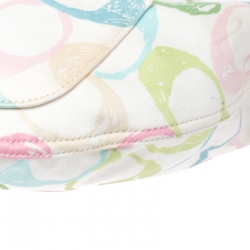 Pre Owned Coach Multicolor Signature Fabric Scribble Hobo