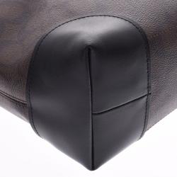 Coach Dark Brown Signature Canvas Tote