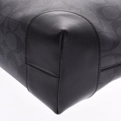 Coach Black/Gray Signature Canvas Tote