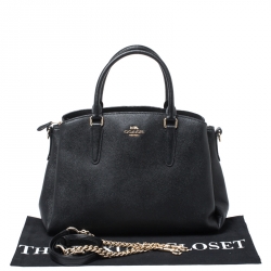 Pre Owned Coach Black Leather Small Christie Carryall Satchel