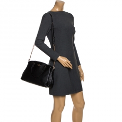 Pre Owned Coach Black Leather Small Christie Carryall Satchel
