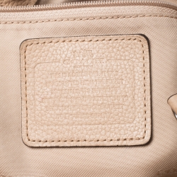 Pre Owned Coach Beige Leather Edie Shoulder Bag