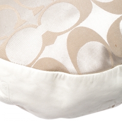 Pre Owned Coach Beige Canvas and Leather Hobo