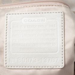 Pre Owned Coach Beige Canvas and Leather Hobo