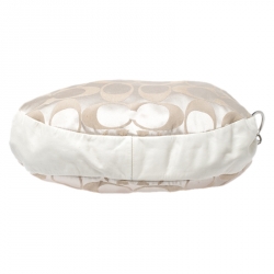 Pre Owned Coach Beige Canvas and Leather Hobo