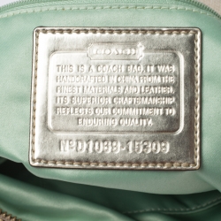 مملوكة مسبقًا حقيبة كتف كوتش Poppy جلد لامعة وكانفاس بيج