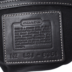 Pre Owned Coach Black Signature Canvas and Leather Soho Hobo