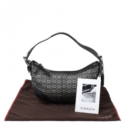 Pre Owned Coach Black Signature Canvas and Leather Soho Hobo