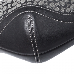 Pre Owned Coach Black Signature Canvas and Leather Soho Hobo