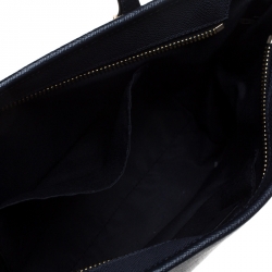 Pre Owned Coach Midnight Blue Leather Mini City Zip Tote