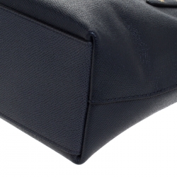 Pre Owned Coach Midnight Blue Leather Mini City Zip Tote