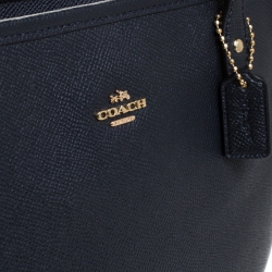 Pre Owned Coach Midnight Blue Leather Mini City Zip Tote
